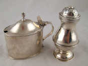 Appraisal: A silver bun top pepper W B London c date