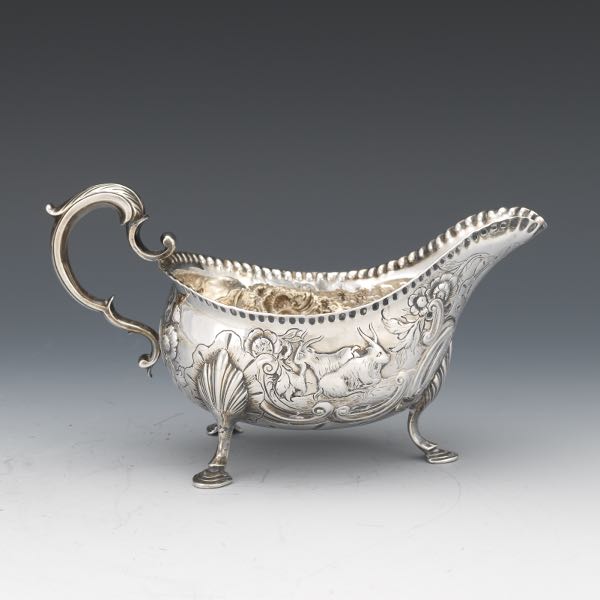 Appraisal: IRISH GEORGE III STERLING SILVER SAUCE BOAT BY JOHN CRAMER