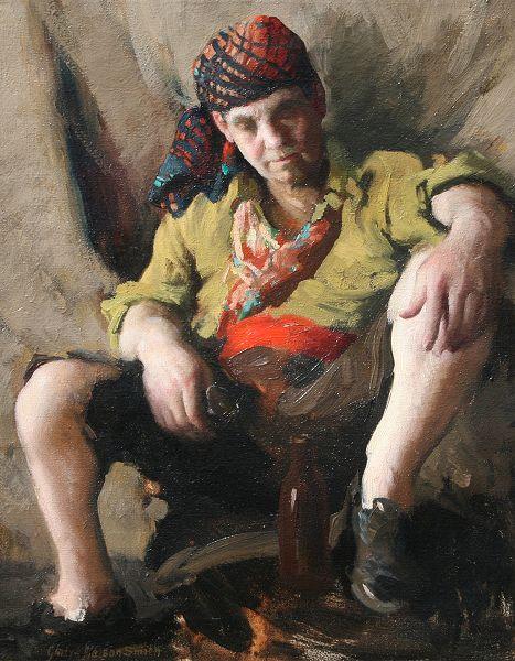 Appraisal: SMITH Gladys Nelson American - Seated Gypsy with Glass in