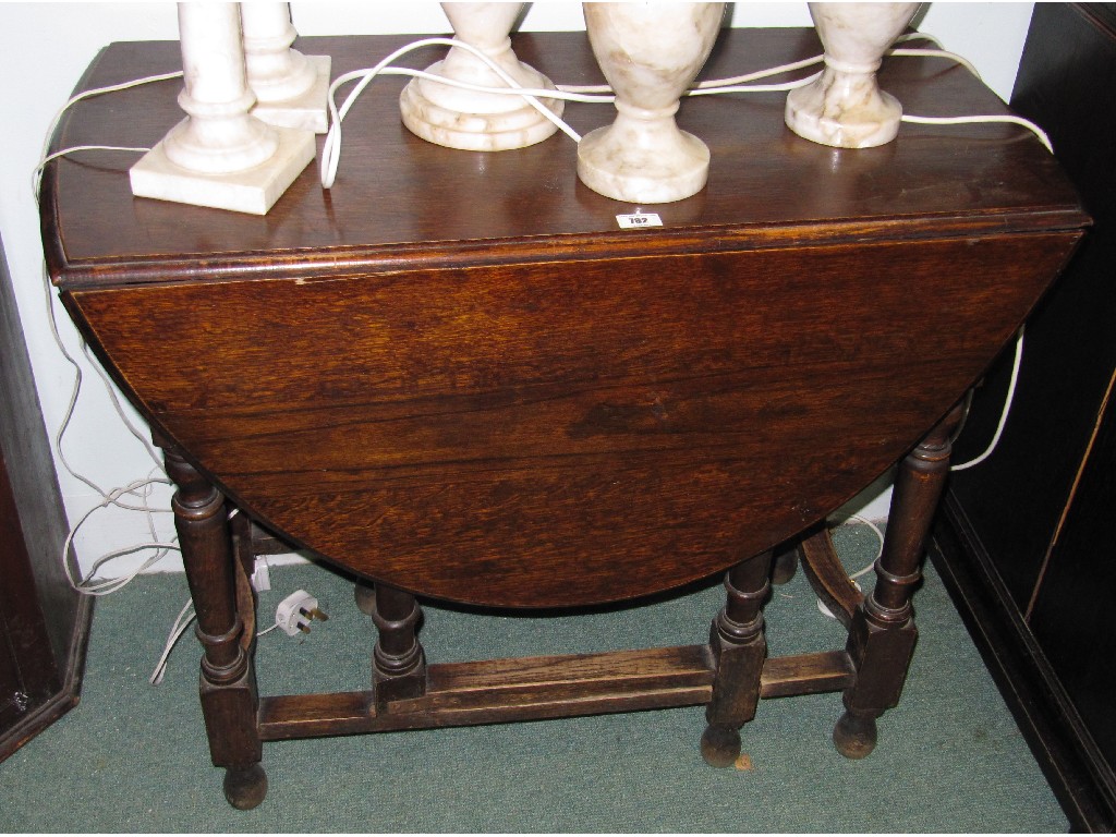 Appraisal: Oak gateleg dining table