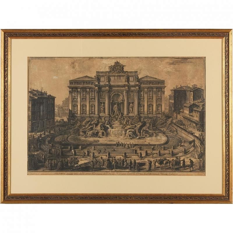 Appraisal: Giovanni Battista Piranesi It - The Trevi Fountain in Rome