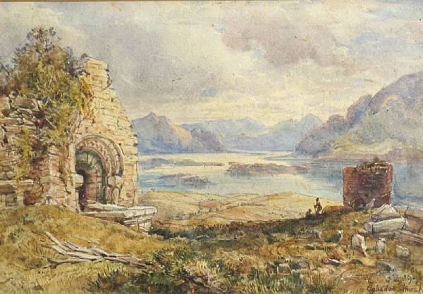 Appraisal: Irish School th Century A view of Aghadoe Church Killarney