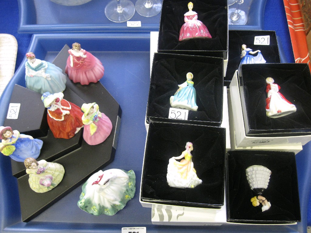 Appraisal: Lot comprising seventeen assorted Royal Doulton and Coalport miniature ladies