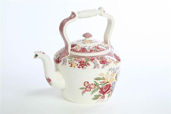 Appraisal: LARGE COPELAND SPODE TEAPOT Handled and covered teapot in the