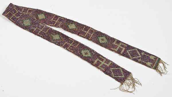 Appraisal: U S American Indian Loom Beaded Belt th century beaded