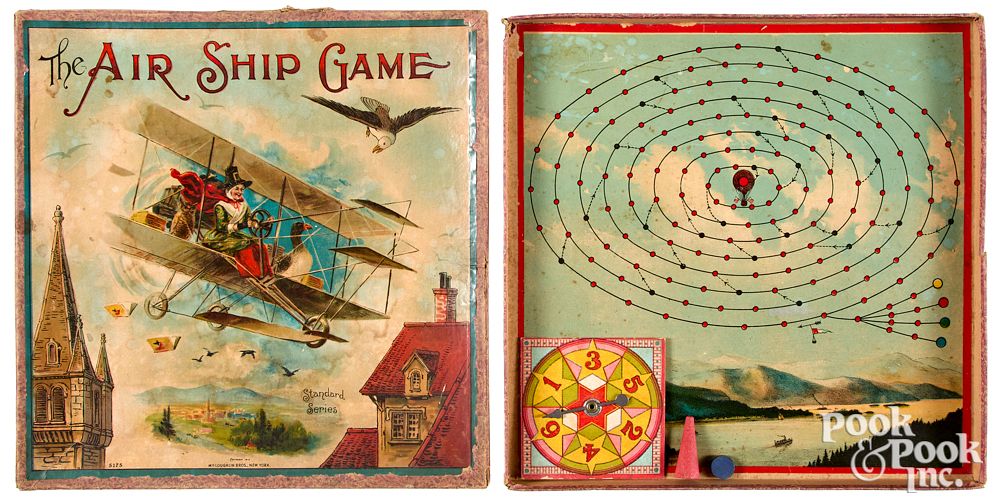 Appraisal: McLoughlin Bros Air Ship Game ca McLoughlin Bros Air Ship