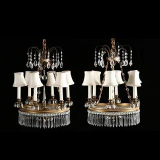 Appraisal: Pair of Custom Neoclassical Style Chandeliers early th century New