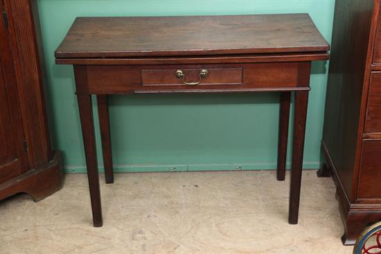 Appraisal: CARD TABLE Walnut with lift top swing leg and one