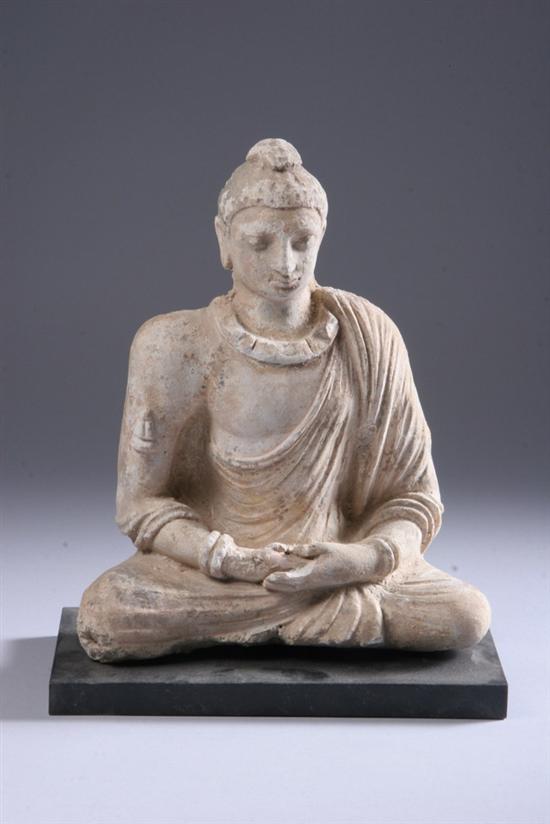 Appraisal: GANDHARAN STUCCO SEATED BUDDHA Circa rd century A D -