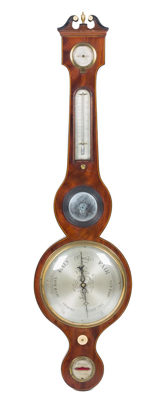 Appraisal: Sale Lot An English Mahogany Wheel Barometer th century Preston