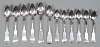 Appraisal: Memphis Coin Silver Spoons Assembled set of Memphis Tennesssee coin