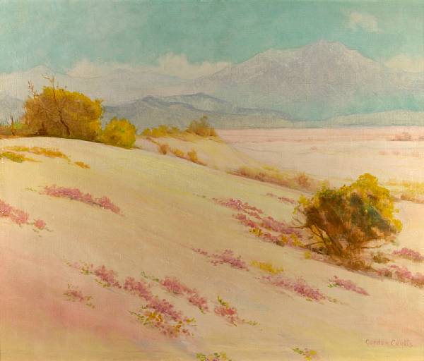 Appraisal: Gordon Coutts Scottish American - Desert in Bloom signed 'Gordon