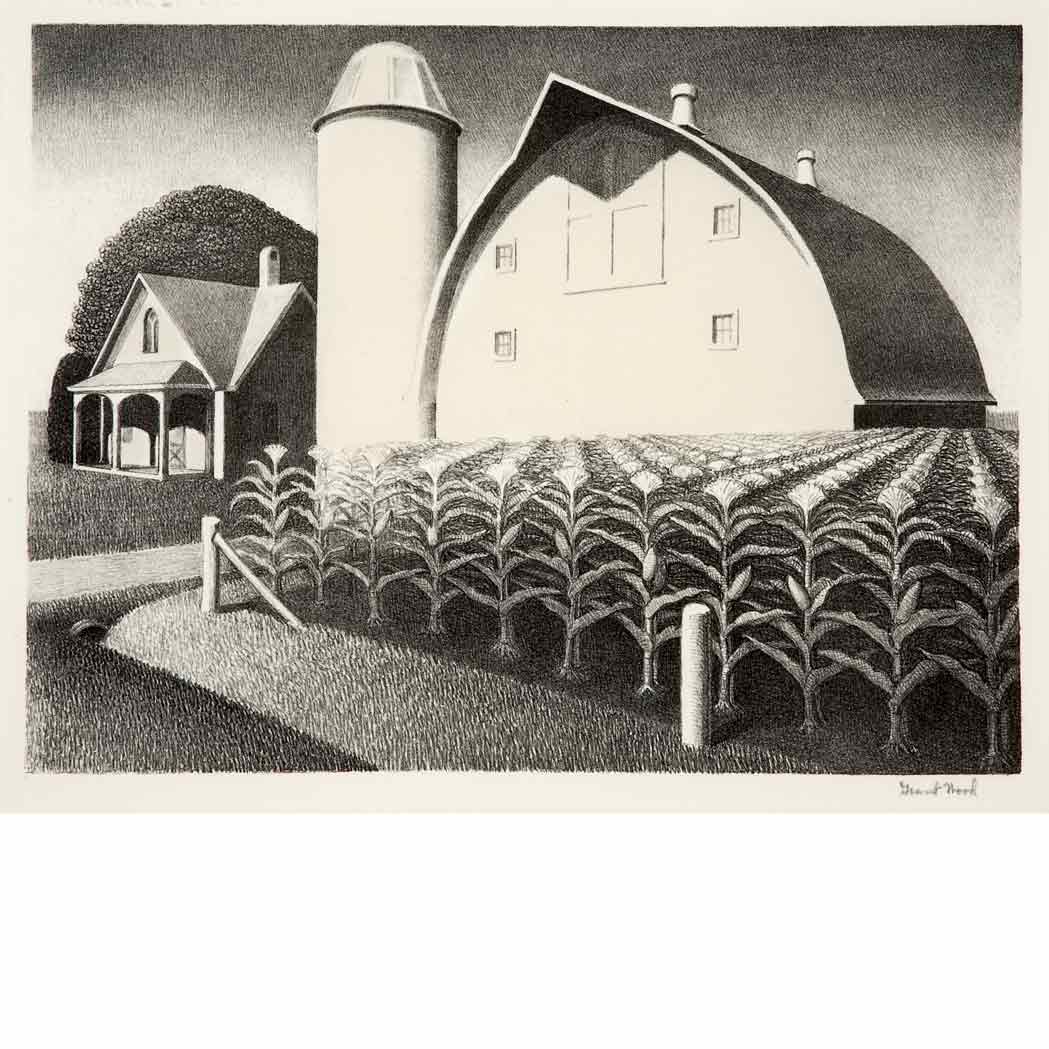 Appraisal: Grant Wood - FERTILITY COLE Lithograph signed in pencil edition