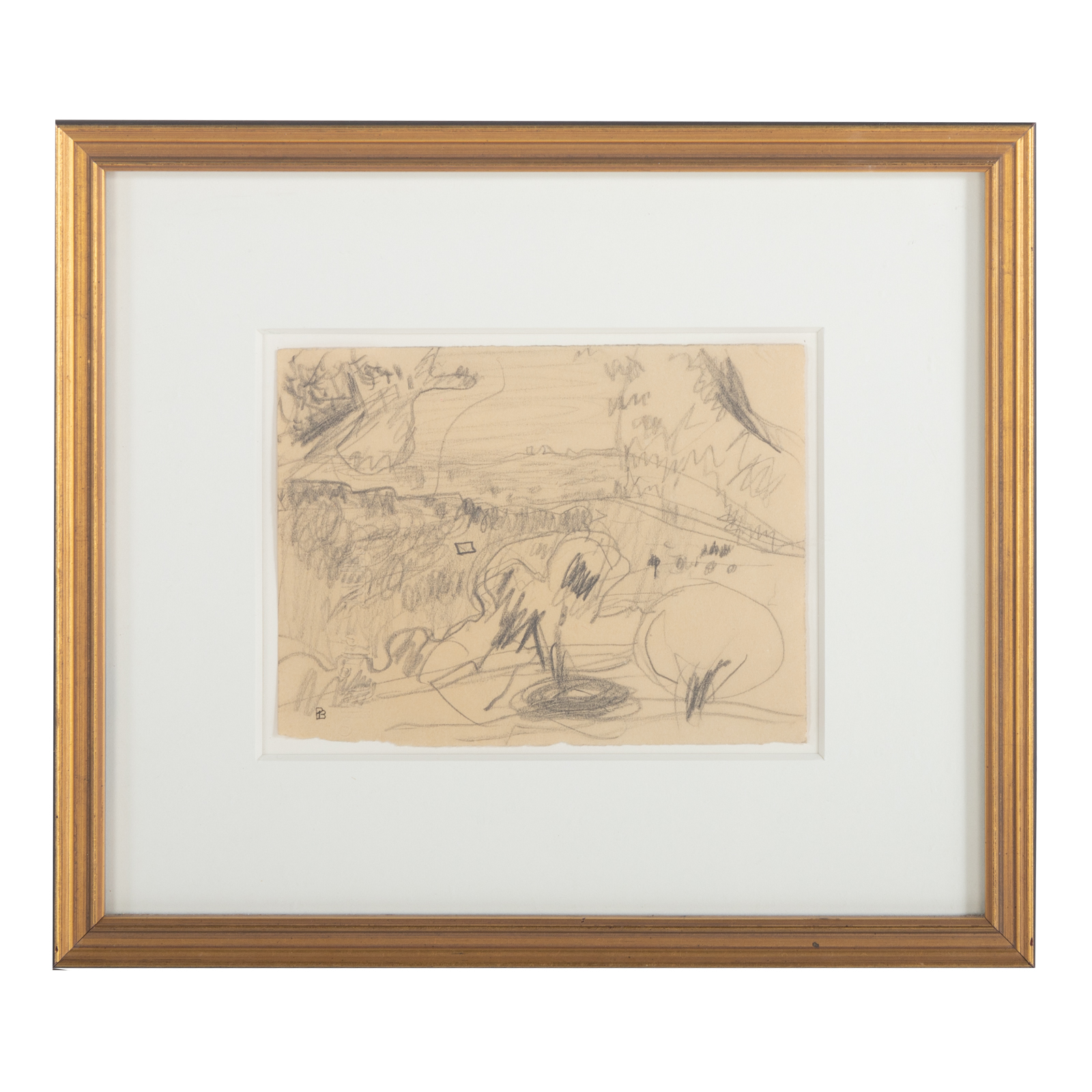 Appraisal: PIERRE BONNARD PAYSAGE GRAPHITE French - Graphite on paper initialed