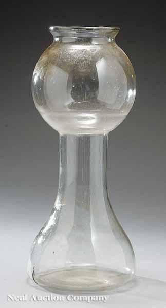 Appraisal: A Tall American Clear Blown Fish Bowl th c globe