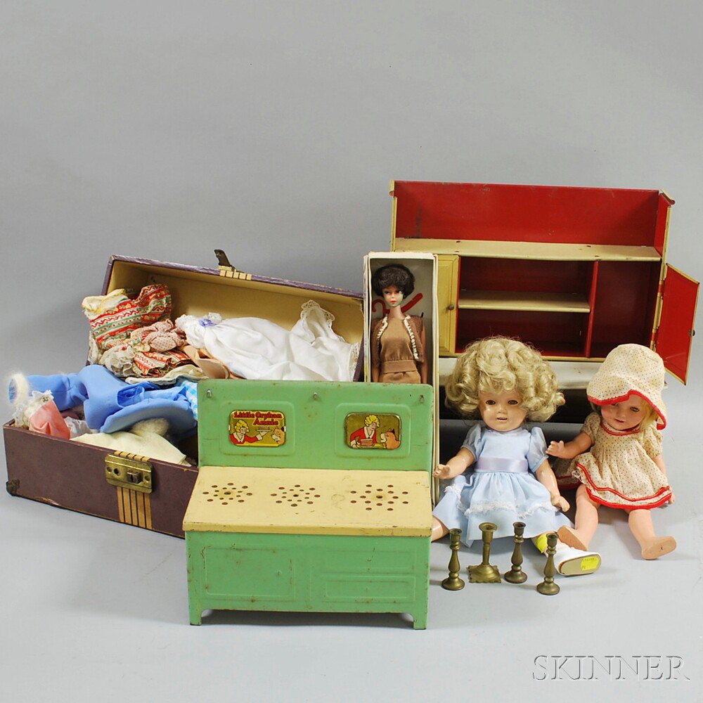 Appraisal: Assorted Vintage Dolls Doll Furniture and Doll Clothing including a