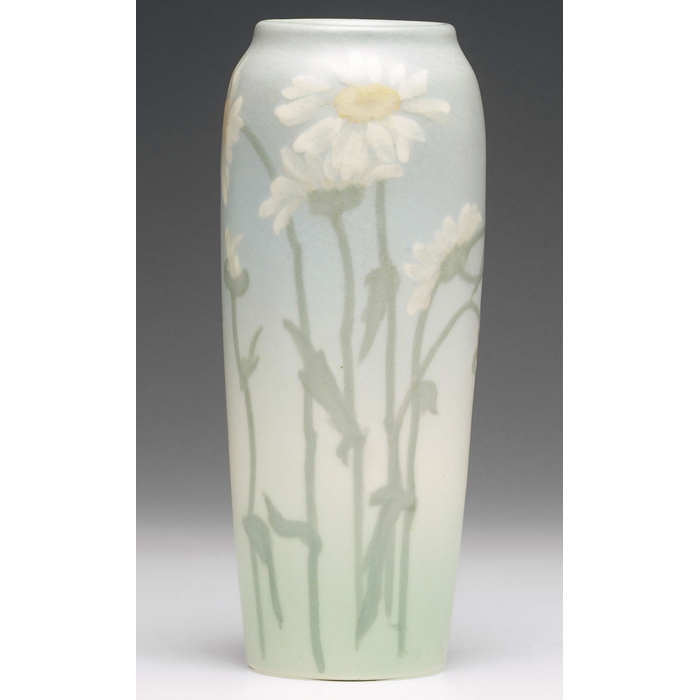 Appraisal: Rookwood vase Vellum glaze in green to blue with a