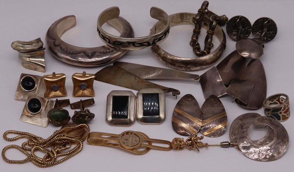 Appraisal: JEWELRY Assorted Gold and Silver Jewelry Grouping Includes an Orville