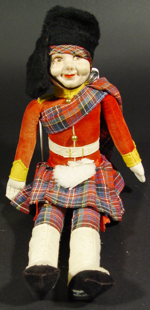 Appraisal: Norah Wellings Highland soldier doll with cloth body manufacturers marks