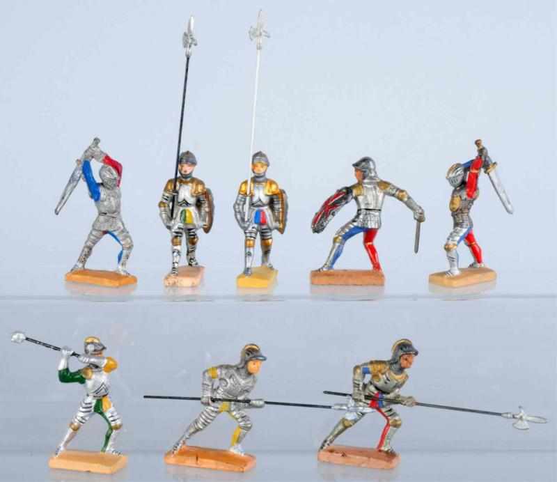 Appraisal: Lot of Lineol cm Knights Various poses as shown in