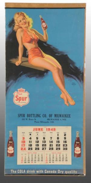 Appraisal: Spur Calendar Description Featured artwork by Early Moran Pad appears