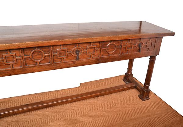 Appraisal: AN ITALIAN STYLE SIDEBOARD rectangular with three drawers carved with