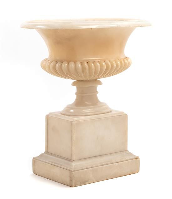 Appraisal: An Italian Alabaster Urn Height inches An Italian Alabaster Urn