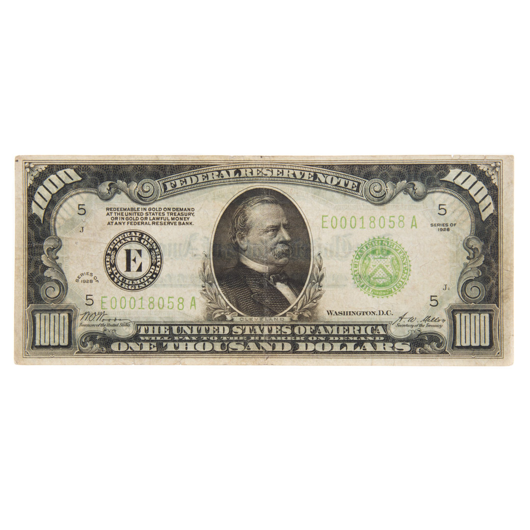 Appraisal: US Federal Reserve Note FR- Federal Reserve Note SN E