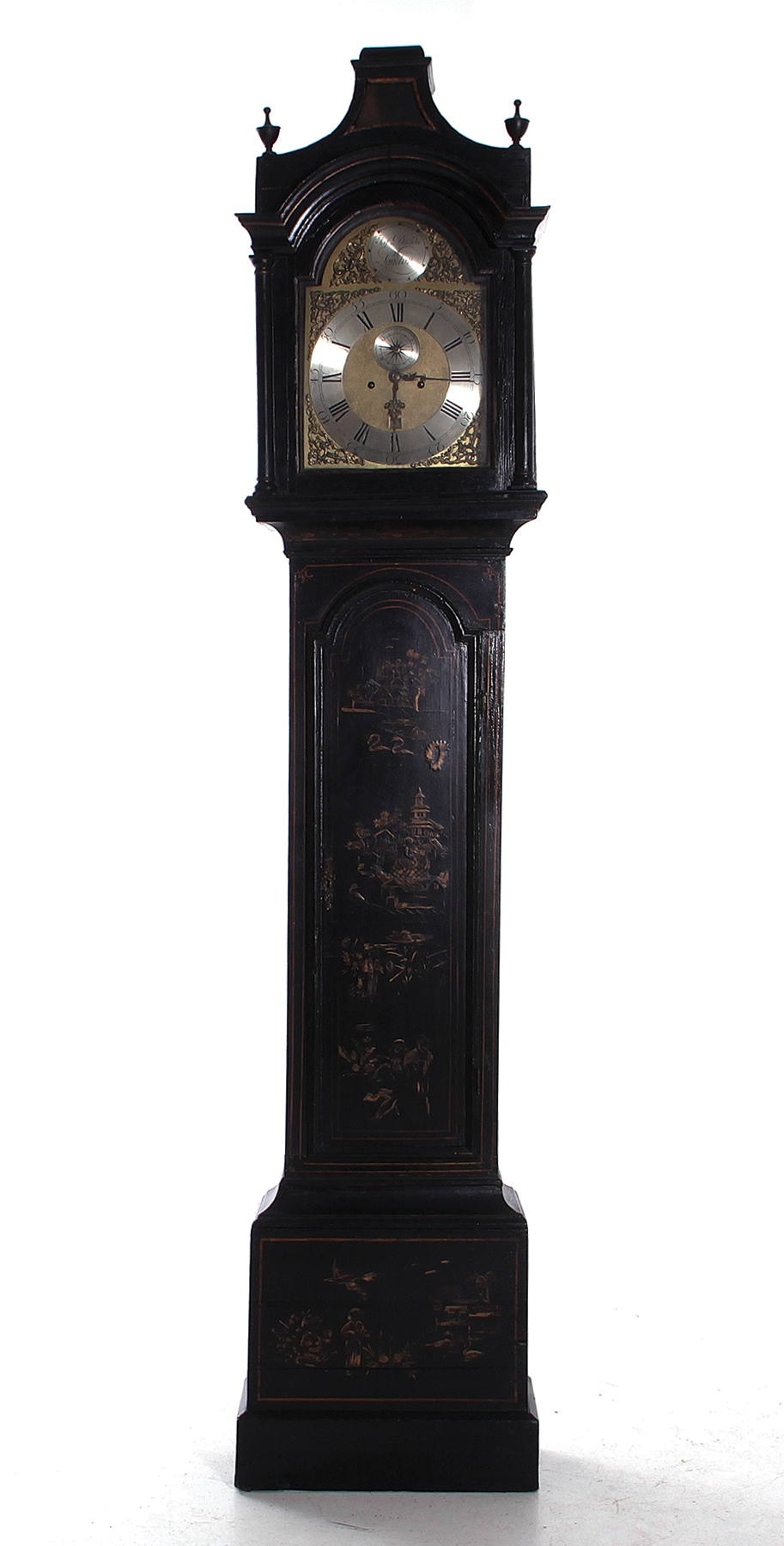 Appraisal: English chinoiserie-decorated tall case clock Joseph Dudds London wk -