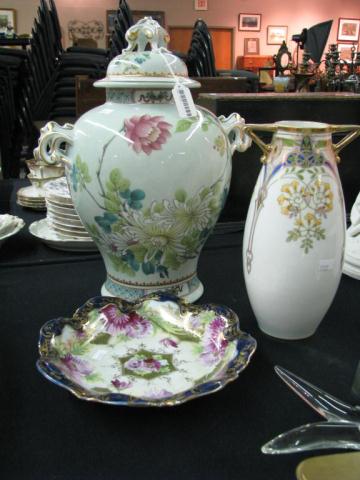 Appraisal: Group of three porcelain items including '' Haviland lidded ginger