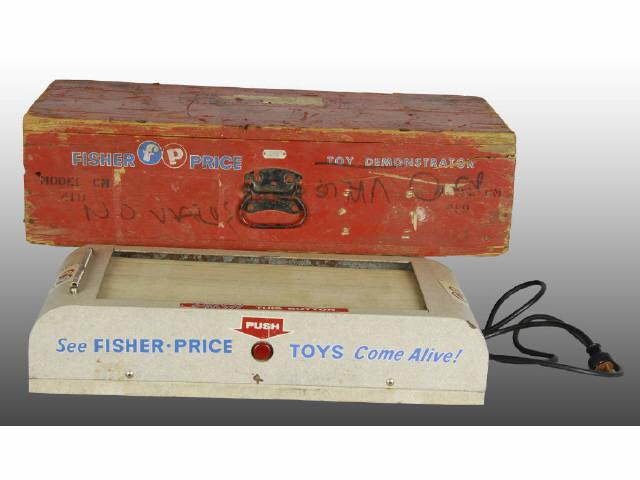 Appraisal: Fisher-Price Toy Demonstrator with Wood Crate Description Very unusual piece