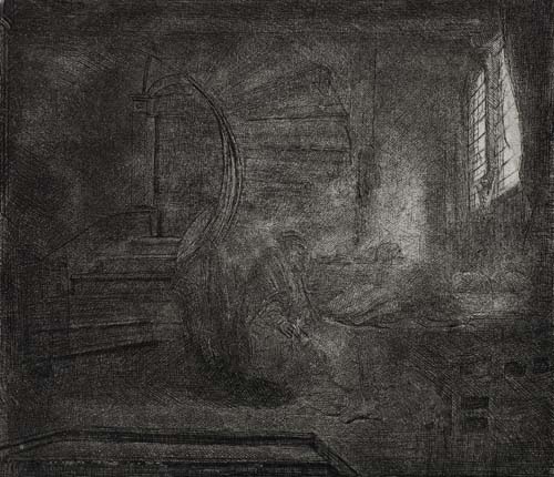 Appraisal: REMBRANDT VAN RIJN St Jerome in a Dark Chamber Etching