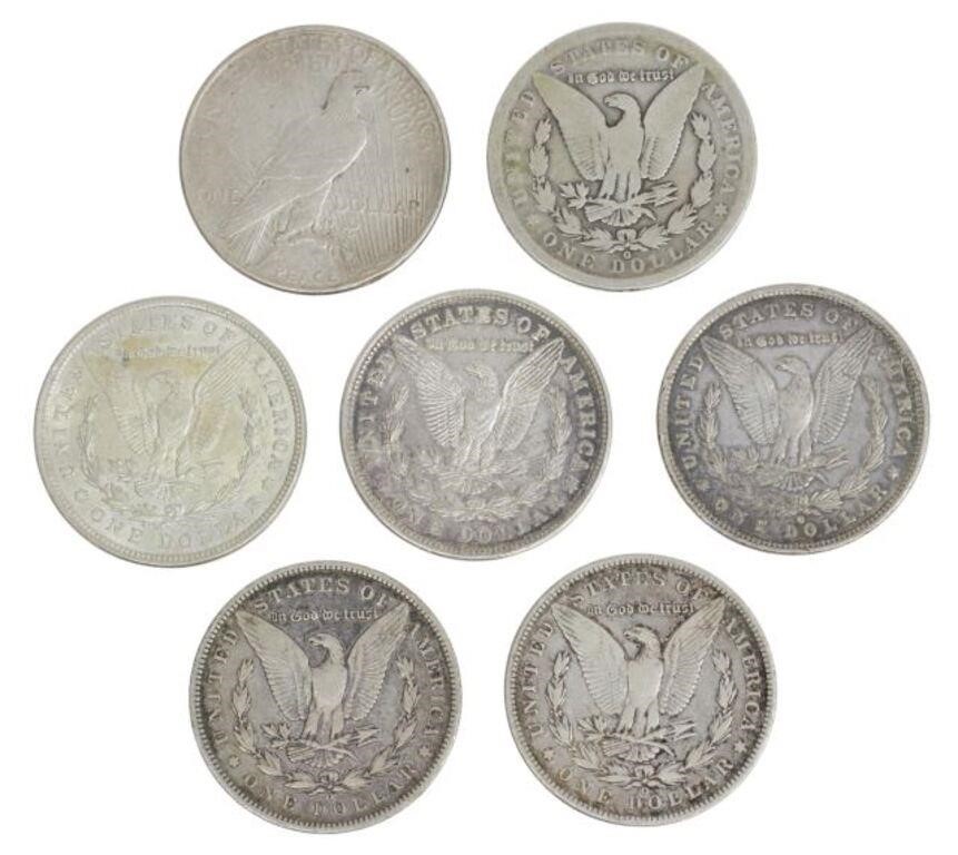 Appraisal: lot f U S Silver Dollars 'O' 'O' 'O' 'O'