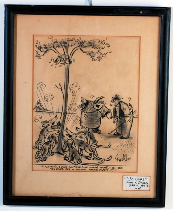 Appraisal: Collier's comic illustration signed Frank Owen and captioned with insert