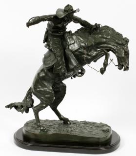 Appraisal: AFTER FREDERIC REMINGTON BRONZE SCULPTURE AFTER FREDERIC REMINGTON AMERICAN -