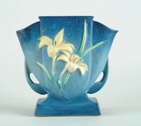 Appraisal: ROSEVILLE ZEPHYER LILY FAN VASE Shape No Roseville mark in