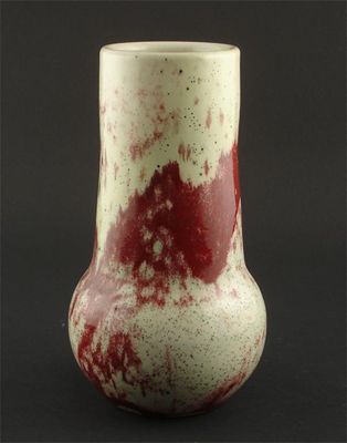 Appraisal: A Ruskin Pottery high-fired stoneware vase swollen cylindrical form white