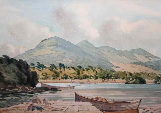 Appraisal: SEAN O'CONNOR - 'The Lower Lake at Ross' signed watercolour