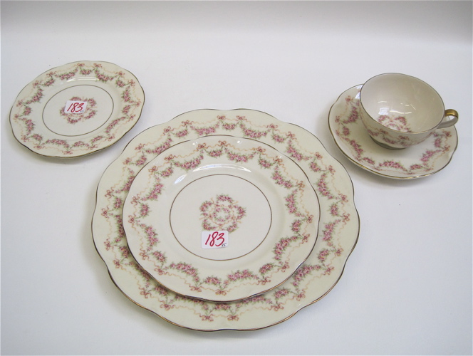 Appraisal: THEODORE HAVILAND NEW YORK FINE CHINA SET pieces c in