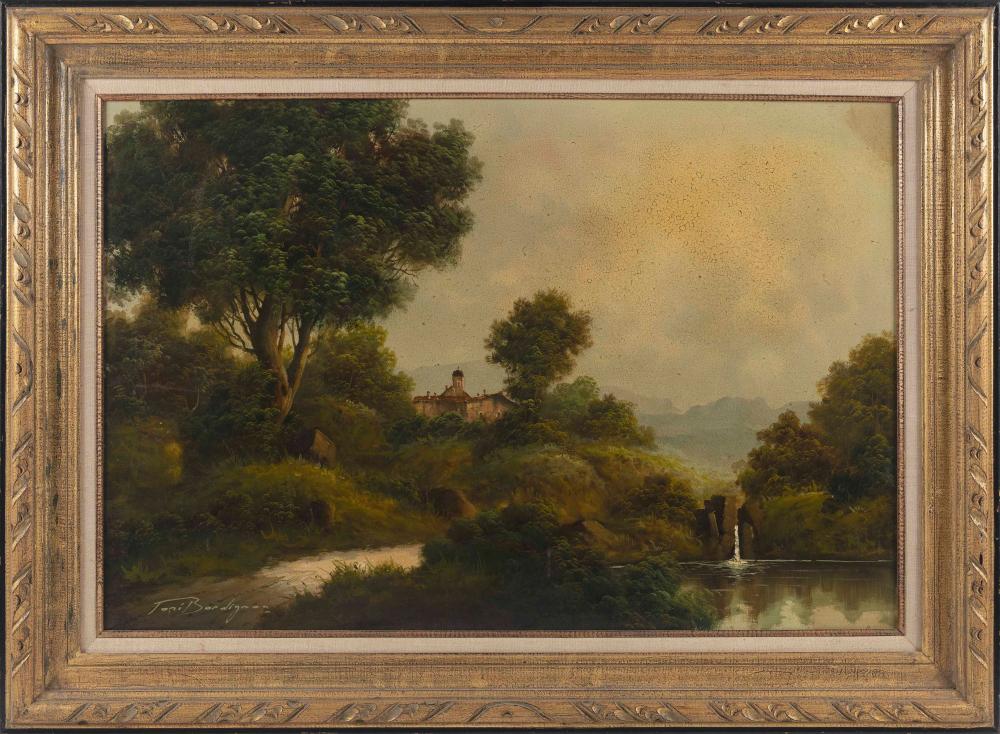 Appraisal: TONI BORDIGNON AMERICA ITALY FRANCE B LANDSCAPE WITH CHAPEL OIL