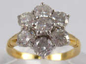 Appraisal: An Carat gold seven stone round brilliant cut diamond ring