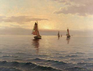 Appraisal: Painting Vladimir Donatovitch Orlovsky Vladimir Donatovitch Orlovsky Russian - Sailboats