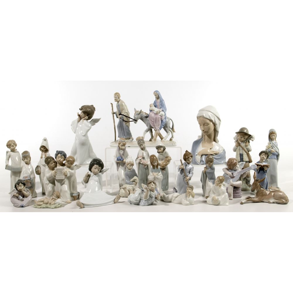 Appraisal: LLADRO NAO AND ZAPHIR FIGURINE ASSORTMENT glazed items Lladro including