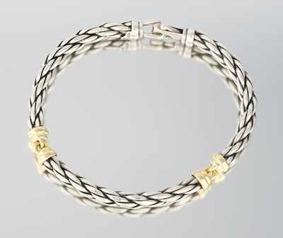 Appraisal: A David Yurman Sterling Silver and k Gold Bracelet Sterling