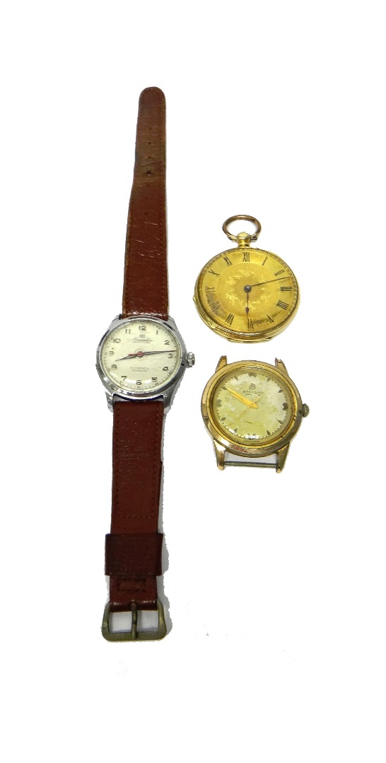 Appraisal: A lady's gold cased key wind openfaced fob watch with