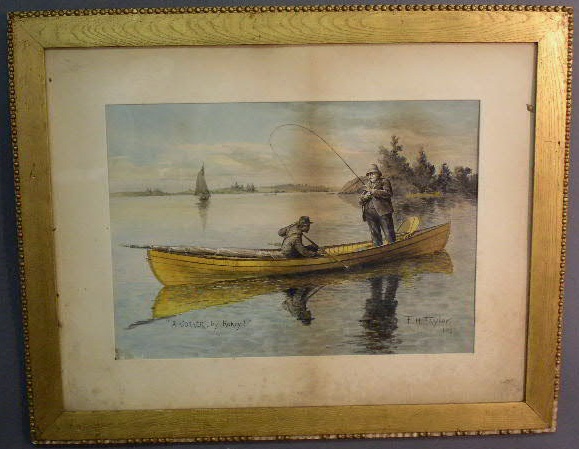 Appraisal: Watercolor painting titled A Corker by Hokey signed F H