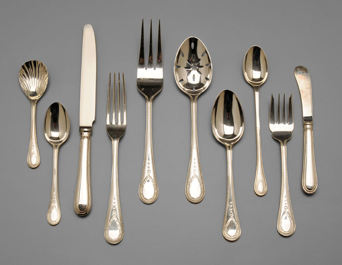 Appraisal: Set English Silver Flatware Sheffield England late th century pieces