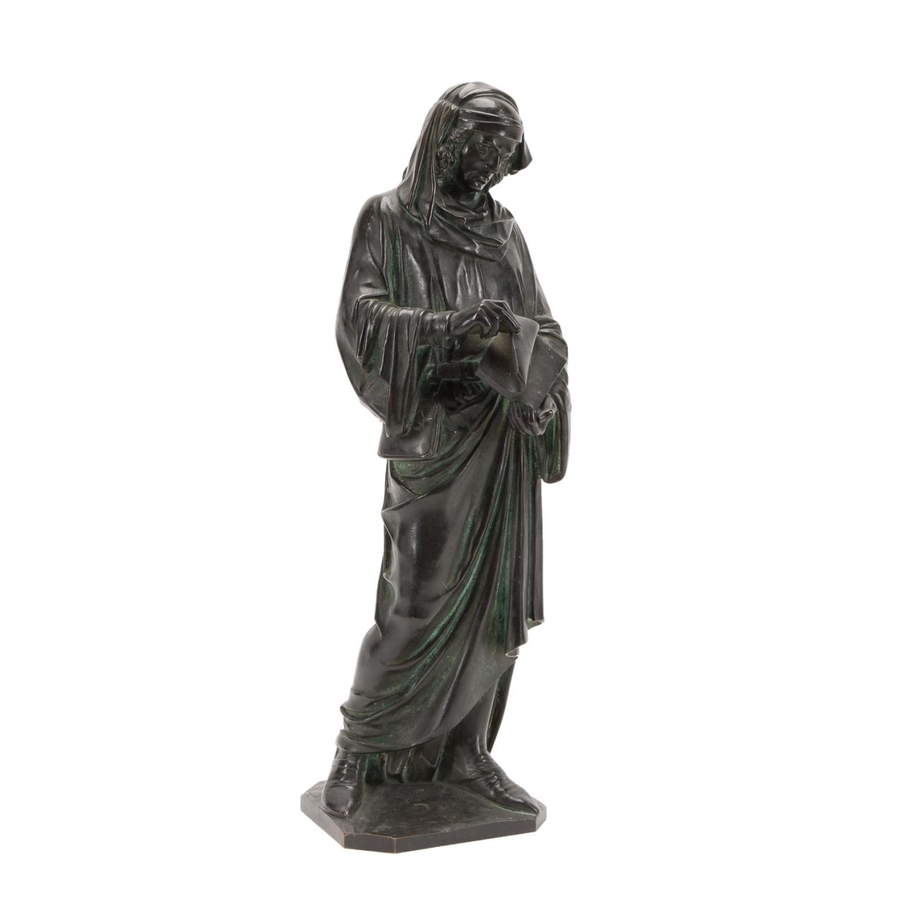 Appraisal: FREDERIC A BARTHOLDI MARTIN SCHONGAUER BRONZE After Frederic-Auguste Bartholdi French