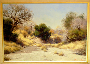 Appraisal: Francois Koeff - Sandy river bed oil on canvas indistinctly