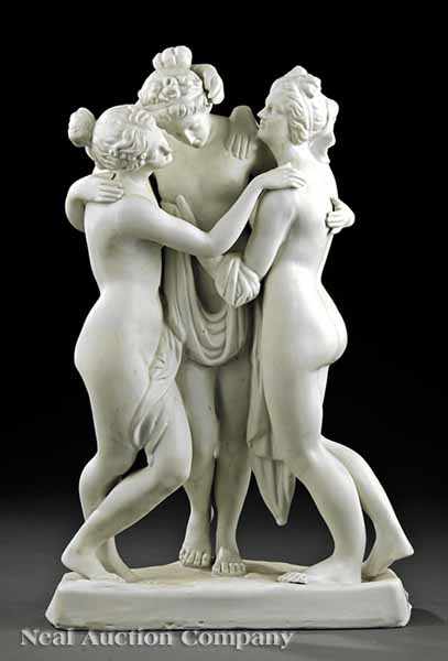 Appraisal: A Continental Bisque Porcelain Figural Group of The Three Graces